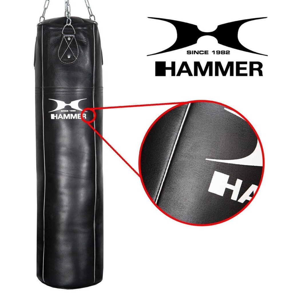 Боксерская груша Hammer Cowhide Professional Black, 100x35 см цена |  kaup24.ee