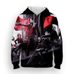 (Meresinine-XL) Attack on Titan Graphic Print Hoodie Men hind ja info | Meeste pusad | kaup24.ee