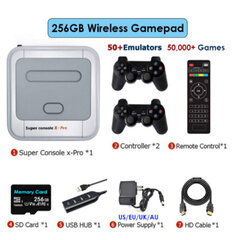 Ewwke Super Console X Pro S905X WiFi 4K HDMI-ühilduv 50+ emulaator 50000+ mängud Retro TV Box videomängumängija PSP/PS1/N64 jaoks цена и информация | Игровые приставки | kaup24.ee