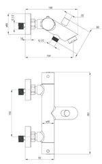 Termostaadiga dušisegisti dušiühendusega Deante Begonia BCB 01BT, chrome цена и информация | Смесители | kaup24.ee