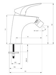 Bideesegisti Deante Cynia klik-klakiga BCY 031M, chrome hind ja info | Vannitoa segistid | kaup24.ee