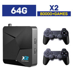 Super Console X2 100000 mängu retromängukonsool Toetab Sega Saturn/DC/MAME Kid Gift Smart TV Box koos mängupuldidega цена и информация | Игровые приставки | kaup24.ee