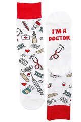 Хлопковые носки белого цвета для мужчин и женщин DOCTOR  цена и информация | Мужские носки | kaup24.ee