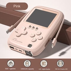 Pihushoitav mängukonsool, 2-in-1 Power Bank 10000 mAh kahe juhtmega laadimisega Treasure Nostalgic Retro Lapsepõlvemängud цена и информация | Игровые приставки | kaup24.ee