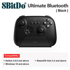 8BitDo – ülim juhtmevaba Bluetoothi ​​mängukontroller koos laadimisdokiga Nintendo Switchi ja arvuti jaoks, Windows 10, 11, Steam Deck hind ja info | Mängukonsoolid | kaup24.ee