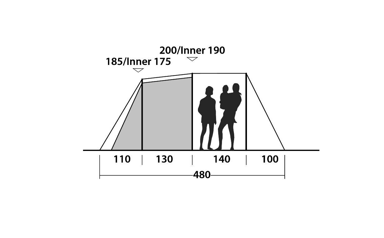 Telk Easy Camp Huntsville 500, oranž hind ja info | Telgid | kaup24.ee