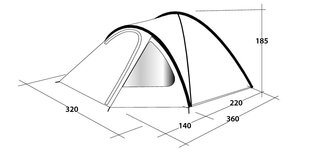 Telk Outwell Cloud 5, sinine hind ja info | Telgid | kaup24.ee