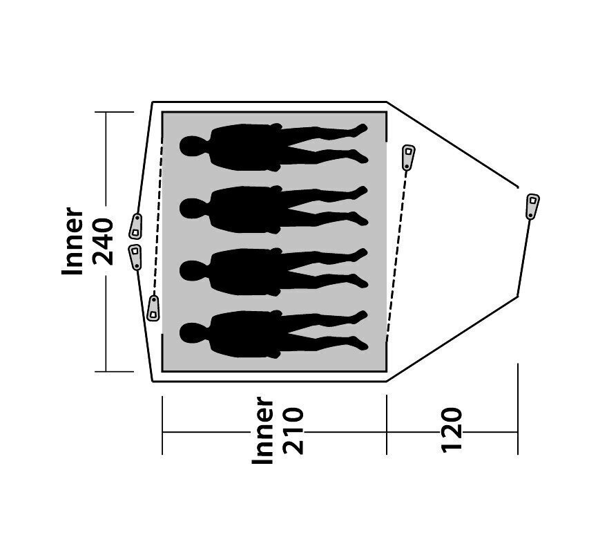 Telk Outwell Cloud 4 hind ja info | Telgid | kaup24.ee