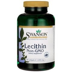 Toidulisand Swanson Letsitiiniga (GMO vaba) 1200 mg, 90 kapslit hind ja info | Vitamiinid, toidulisandid, preparaadid tervise heaoluks | kaup24.ee