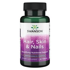 Пищевая добавка Swanson Hair, skin & nails, 60 капсул. цена и информация | Витамины, пищевые добавки, препараты для красоты | kaup24.ee