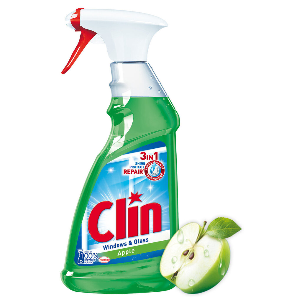 Clin Apple klaasipinnapuhastusvahend 500ml hind ja info | Puhastusvahendid | kaup24.ee