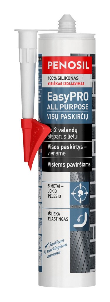 Silikoonhermeetik PENOSIL EasyPRO All Purpose valge, 310 ml hind ja info | Isolatsiooni- ja tihendus pakkematerjal | kaup24.ee