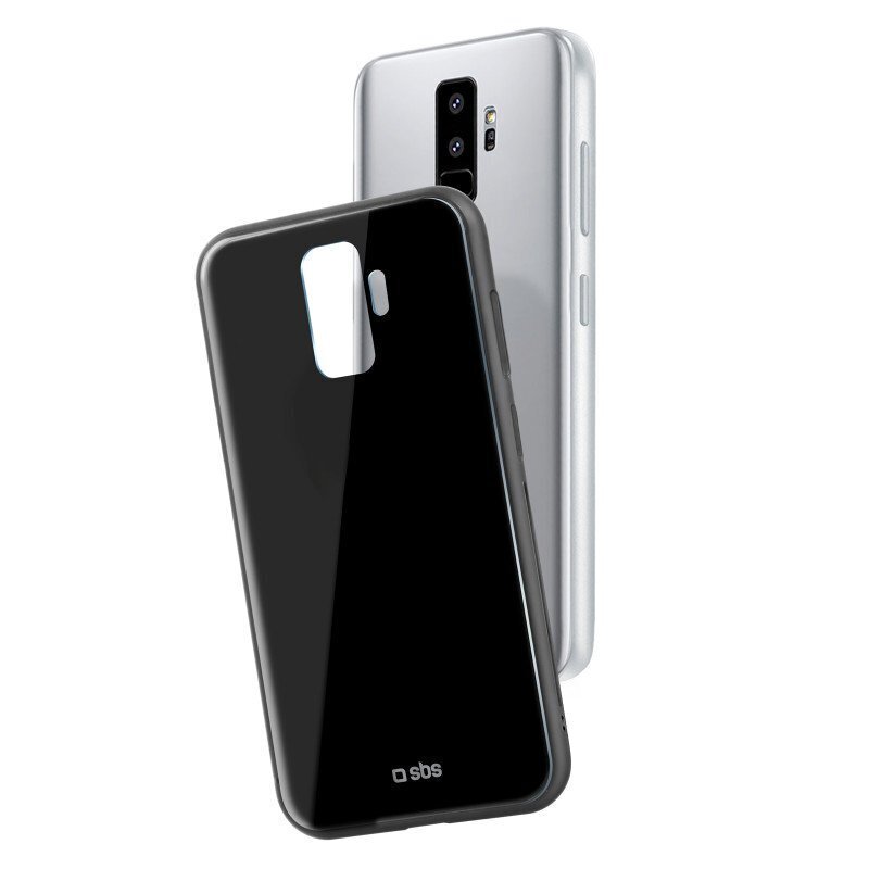 Samsung Galaxy S9+ Vitro Material Pc + Glass Cover By SBS Black hind ja info | Telefoni kaaned, ümbrised | kaup24.ee