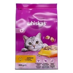 Whiskas Adult kassidele, kanaga, 300 g x 7 tk hind ja info | Kuivtoit kassidele | kaup24.ee