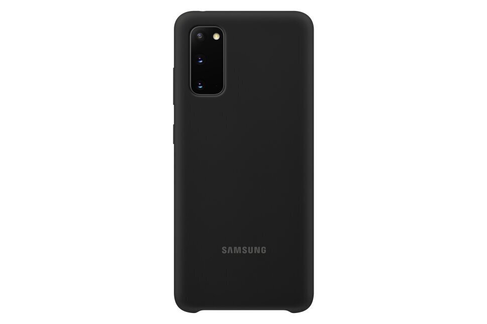 Telefoni ümbris silikoonist Samsung sobib Galaxy S20, must hind ja info | Telefoni kaaned, ümbrised | kaup24.ee