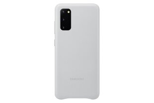 Samsung EF-VG980LSEGEU nahkkate Samsung G980 Galaxy S20 hõbedane цена и информация | Чехлы для телефонов | kaup24.ee