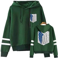 (Black01-4XL）Anime Attack on Titan AOT Merch Ackerman Levi Scout Rügement, trükitud kapuutsid цена и информация | Мужские толстовки | kaup24.ee