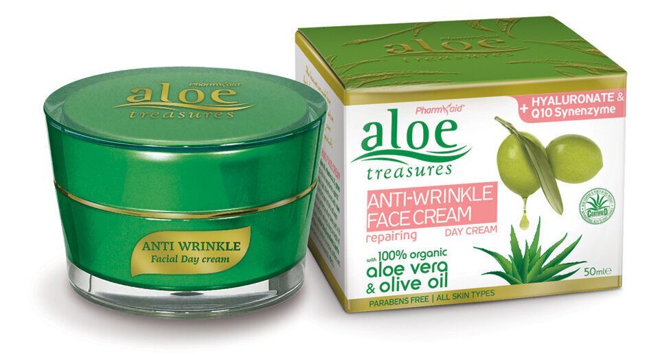 Aloe Treasures Anti Wrinkle Facial Cream kortsudevastane taastava mõjuga päevakreem, 50 ml цена и информация | Näokreemid | kaup24.ee