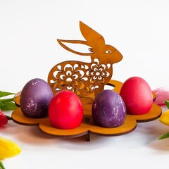 Подставка для пасхальных яиц "Коричневый зайчик" цена и информация | Праздничные декорации | kaup24.ee