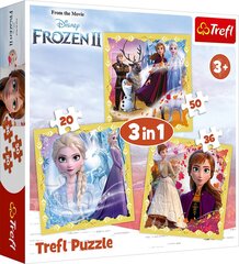 Набор пазлов Frozen 2 Trefl 3 in 1 цена и информация | Пазлы | kaup24.ee