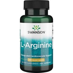 Toidulisand L-arginiiniga Swanson 500 mg, 100 kapslit hind ja info | Vitamiinid, toidulisandid, preparaadid tervise heaoluks | kaup24.ee