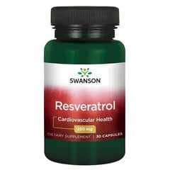 Toidulisand Swanson Resveratrolis 250 mg., 30 kapslit. hind ja info | Swanson Kaitsevahendid ja meditsiinitarbed | kaup24.ee