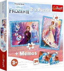 Puslede komplekt Trefl 3 in 1 Lumekuninganna ja igavene talv 2 (Frozen 2) цена и информация | Пазлы | kaup24.ee