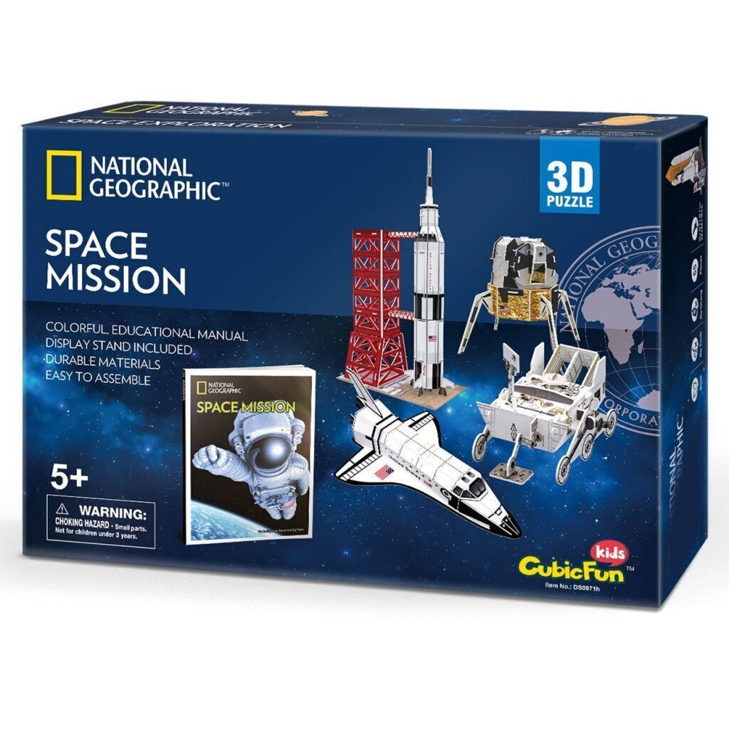 3D pusle CubicFun National Geografic Space Exploration 65-osaline цена и информация | Pusled | kaup24.ee