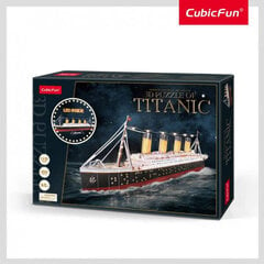 3D pusle CubicFun Titanic LED 246-osaline цена и информация | Пазлы | kaup24.ee