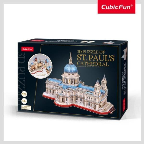 3D pusle CubicFun St. Paul's Cathedral 643 d. цена и информация | Pusled | kaup24.ee