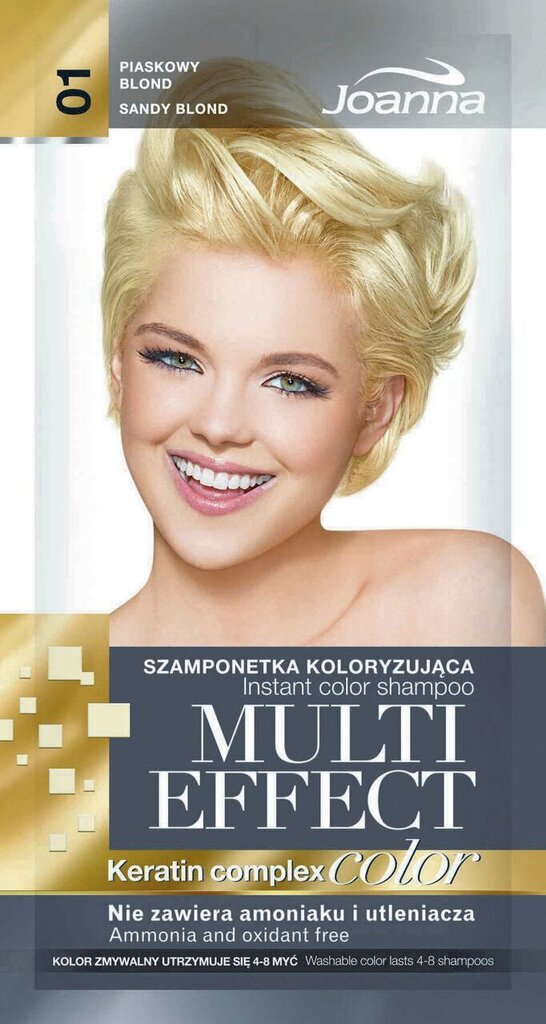 Tooniv šampoon Joanna Multi Effect 35 g, 01 Sandy Blonde цена и информация | Juuksevärvid | kaup24.ee