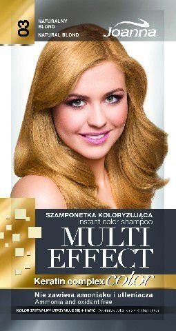 Tooniv šampoon Joanna Multi Effect 35 g, 03 Natural Blond цена и информация | Juuksevärvid | kaup24.ee