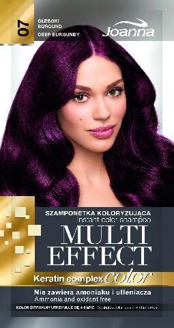 Tooniv šampoon Joanna Multi Effect 35 g, 07 Deep Burgundy hind ja info | Juuksevärvid | kaup24.ee
