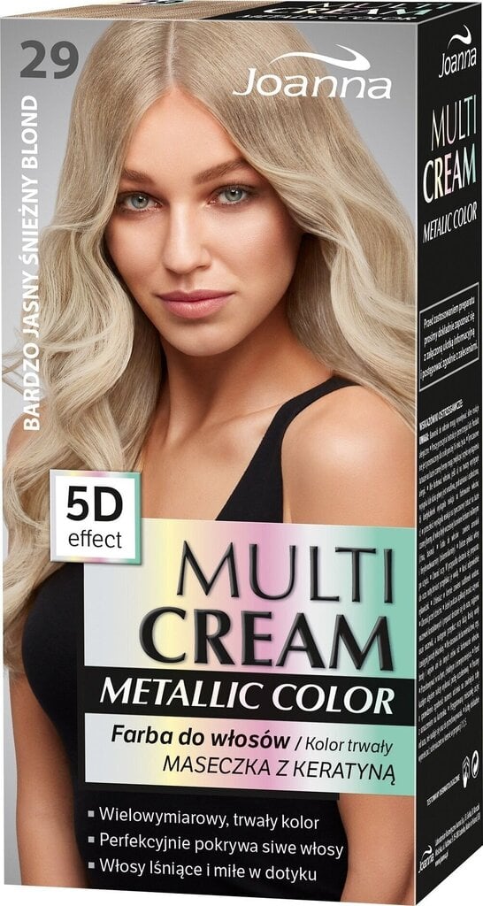 Juuksevärv Joanna Multi Cream Metallic Color, 29 Light Snowy Blond цена и информация | Juuksevärvid | kaup24.ee