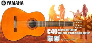 Klassikalise kitarri komplekt Yamaha C40 4/4 цена и информация | Гитары | kaup24.ee