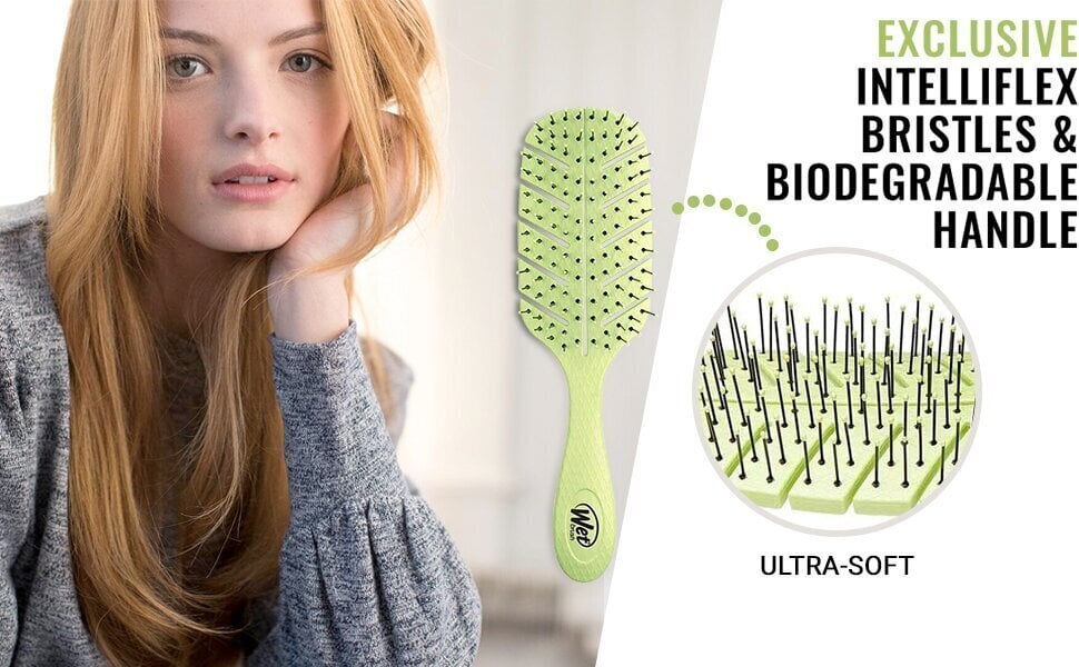 Juuksehari Wet Brush Go Green Detangler, Green hind ja info | Juukseharjad, kammid, juuksuri käärid | kaup24.ee