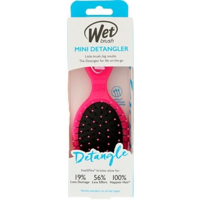 Juuksehari lastele Wet Brush Mini Detangler, Pink цена и информация | Juukseharjad, kammid, juuksuri käärid | kaup24.ee