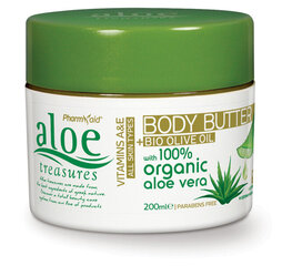 Aloe Treasures Body Butter Aloe+Olive Kreeka kehavõie Aaloe ja Oliivi naturaalse õliga, 200 ml цена и информация | Кремы, лосьоны для тела | kaup24.ee