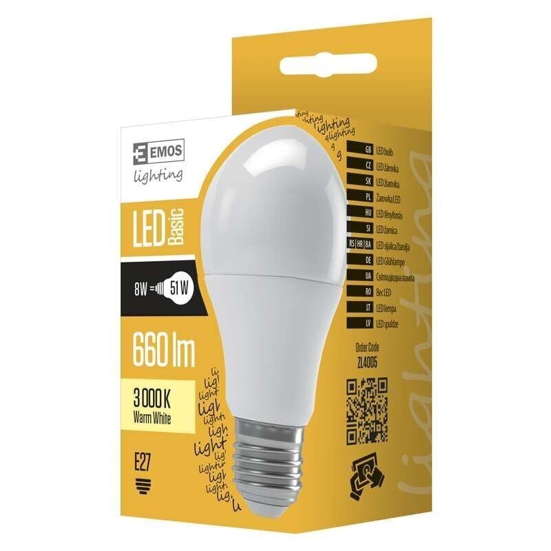 LED-pirn A60 E27 8W 660 lm WW hind ja info | Lambipirnid, lambid | kaup24.ee