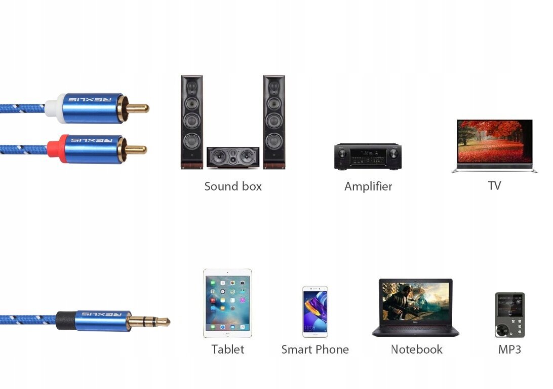 AUX Audio Mini Jack 3,5 mm 2x RCA Chinch kaabel 3m цена и информация | Kaablid ja juhtmed | kaup24.ee