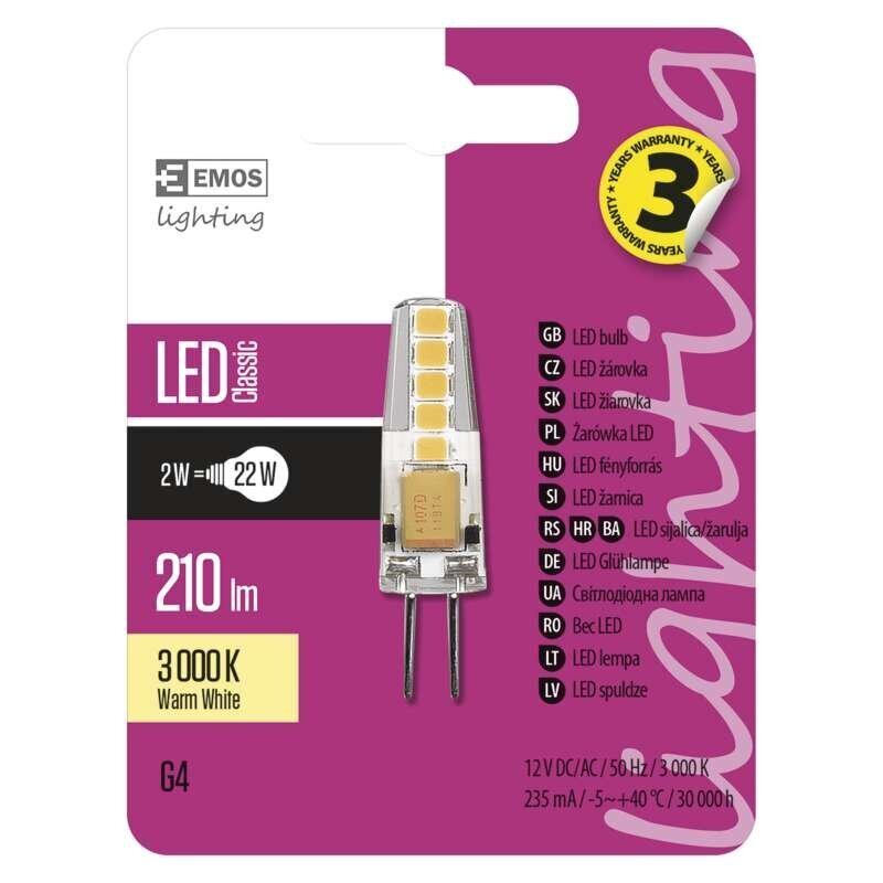 LED pirn JC A++ 2W G4 210 lm WW цена и информация | Lambipirnid, lambid | kaup24.ee