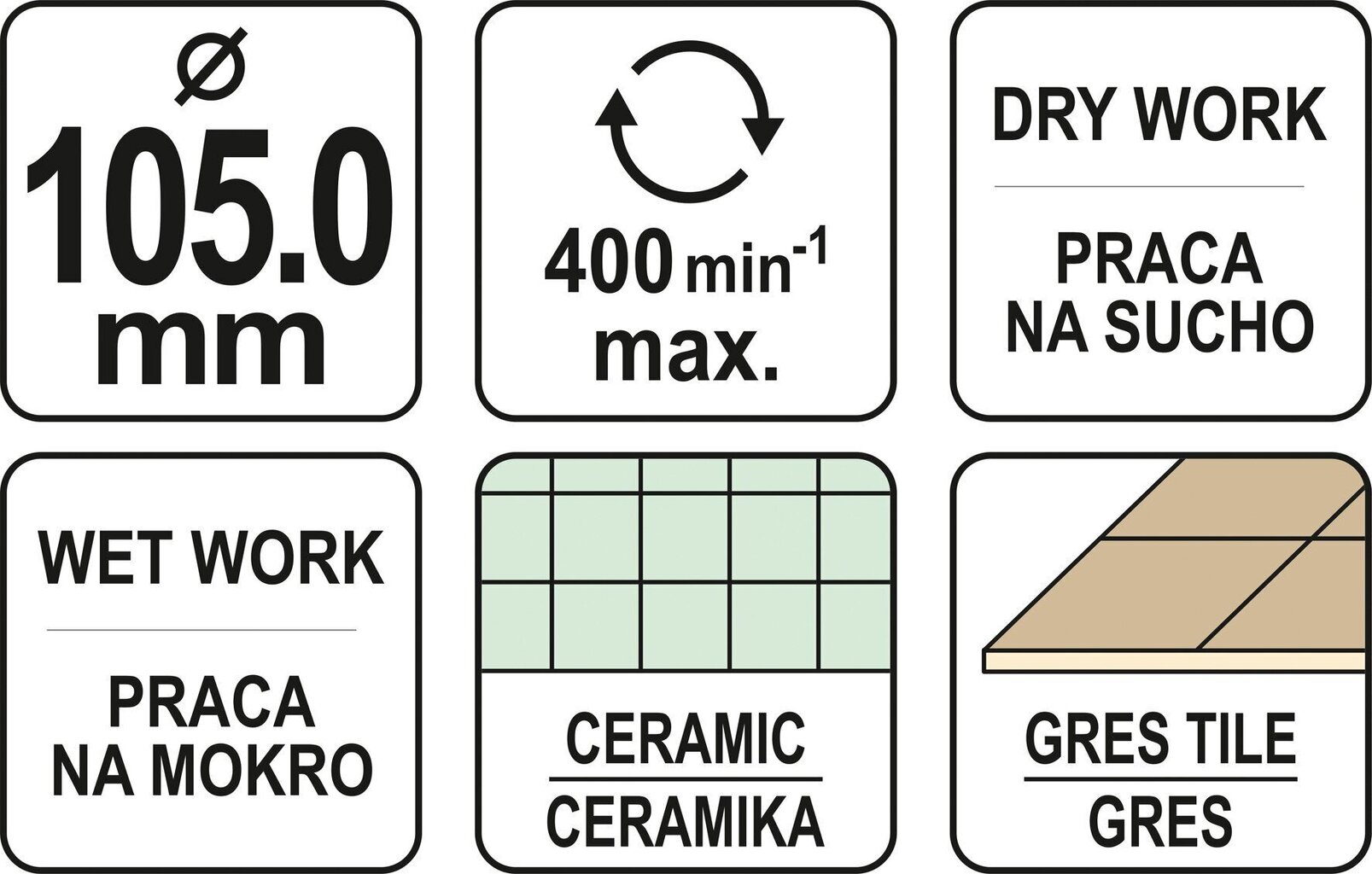 Teemantpuur Yato Ø 105 mm (YT-60435) цена и информация | Käsitööriistad | kaup24.ee