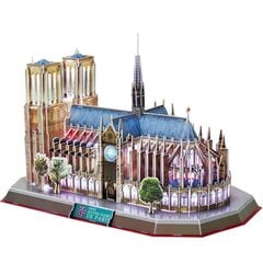 3D pusle CubicFun Notre Dame De Paris (LED-valgustusega) 149 osa hind ja info | Pusled | kaup24.ee