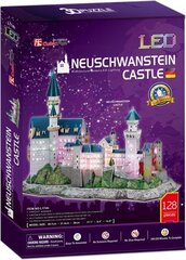 3D пазл CubicFun Neuschwanstein Castle (с LED освещением) 128 деталей цена и информация | Пазлы | kaup24.ee