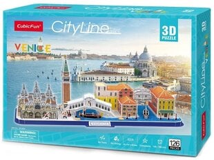 3D pusle CubicFun City Line Venezia 126 osa цена и информация | Пазлы | kaup24.ee