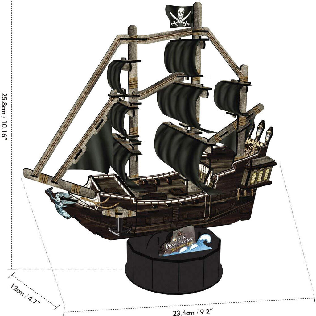 3D pusle CubicFun Queen Anne's Revenge 100 osa цена и информация | Pusled | kaup24.ee