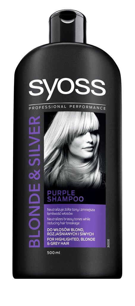 Šampoon heledatele, blondeeritud ja hallidele juustele Syoss "Blonde & Silver" 500 ml цена и информация | Šampoonid | kaup24.ee