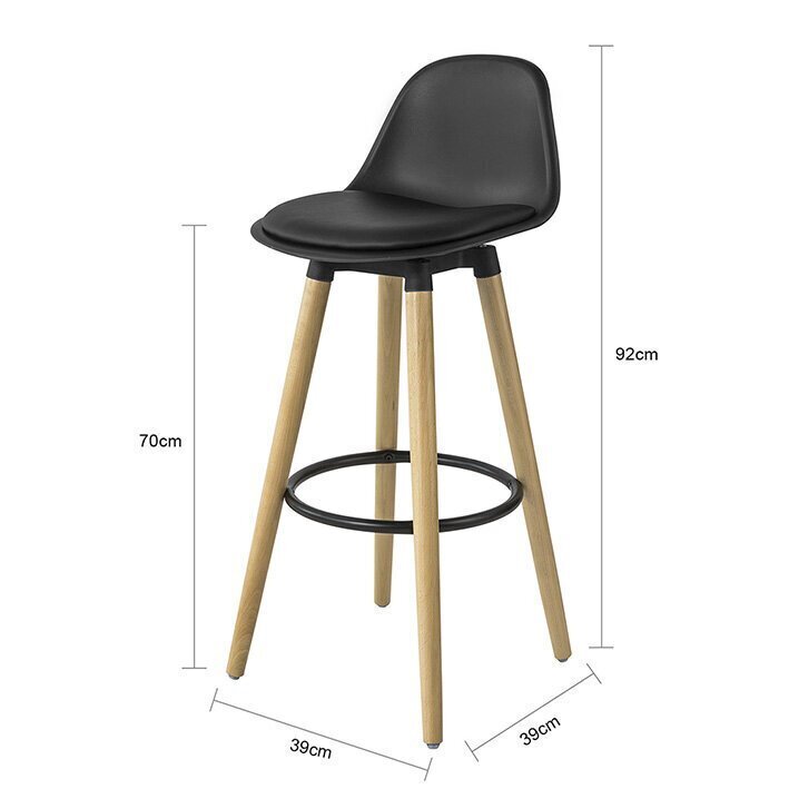 Baaritool SoBuy FST70-SCH, must/pruun hind ja info | Söögilaua toolid, köögitoolid | kaup24.ee