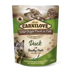 Carnilove Pouch Pate Duck with Timothy Grass einekotike koertele 300g цена и информация | Консервы для собак | kaup24.ee