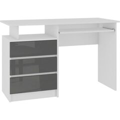 Письменный стол NORE CLP 135, белый/темно-серый цена и информация | Компьютерные, письменные столы | kaup24.ee